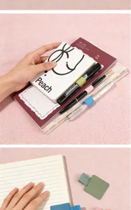 Passant porte stylo elastique pour carnets agenda, boucle en cuir autocollante stylo.