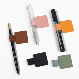 Boucle de Stylo en Cuir Adhésif Porte-Stylo Élastique pour Carnet et Journal Bloc-Notes