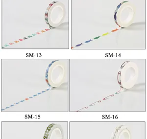 Cute decorative washi tape set with fish, weather, and clip patterns for journaling.