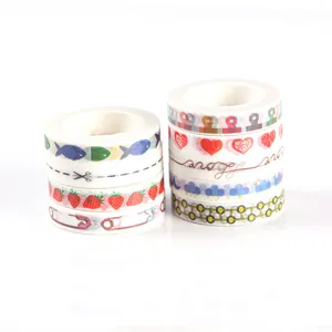 Decorative washi tape sets cute hand-drawn masking tapes for journaling craft DIY stationery
