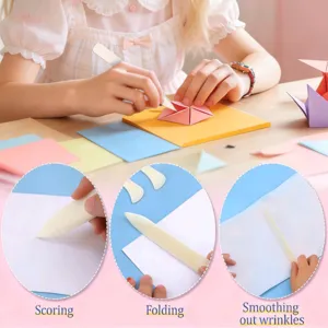 Piegacarte in plastica strumento per artigianato di carta, piegatura, incisione e lisciatura.