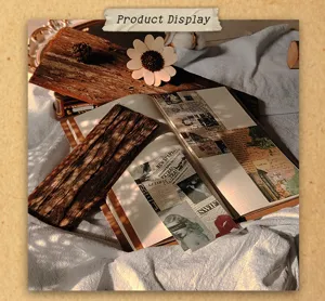 Vintage scrapbook material paper pack grid journaling collage supplies retro style 50pcs