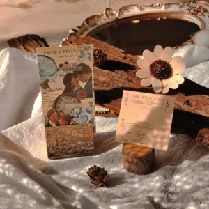 Vintage material paper set for journaling, retro scrapbooking decorative cards, 50 pcs pack
