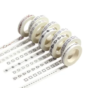 lot de ruban adhésif washi 8mm style ins minimaliste diy décoration de journal intime