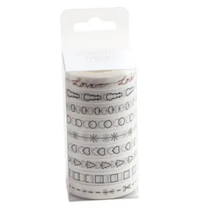 Lot de rubans adhésifs Washi 8mm style ins minimaliste décoration de journal DIY papeterie