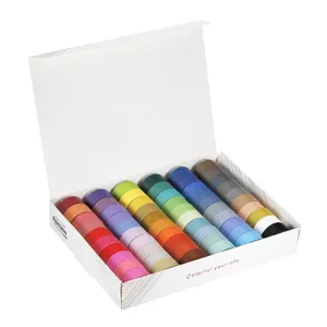 60 Rolls Colorful Washi Tape Set 15mm Rainbow Masking Tapes in Box for Crafts DIY