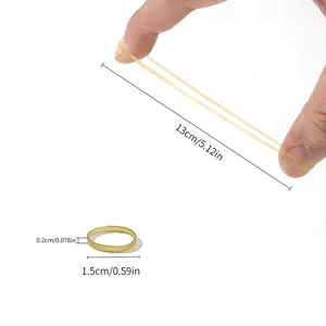 Durable high elastic disposable rubber bands with size measurements for hair styling