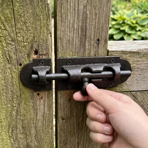 Antique Zinc Alloy Door Latch Vintage Rustic Surface Bolt Lock Decorative Gate Hardware For Garden Fence Barn Door