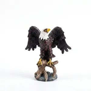 Detaillierte Adler-Statue aus Harz im Vintage-Stil für amerikanische Wohnkultur-Skulptur