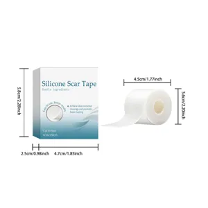 Rollo de cinta de silicona para cicatrices, material médico suave para el cuidado.