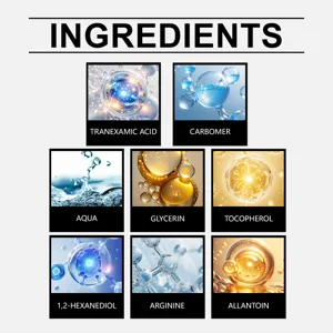 Skincare ingredients detail view showcasing active formula components specifically for body care.