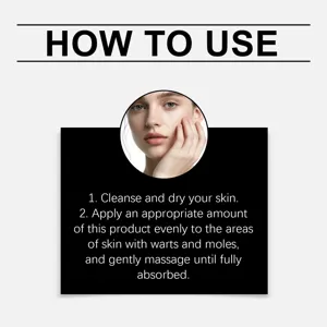 Body care essence usage instruction detail graphic featuring clear step-by-step guidance.