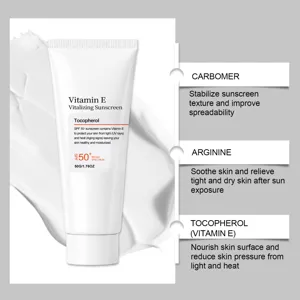 Creme Solaire Visage Vitamine E FPS 50+ Large Spectre 50g Protection Hydratante Legere Quotidienne