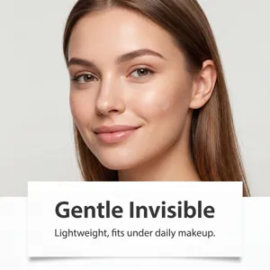 Transparent acne patch for face, breathable and invisible under daily makeup for clear skin.