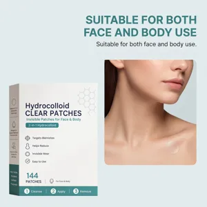 Hydrocolloid acne patch 144pcs clear blemish treatment for face and body skin care daily use.