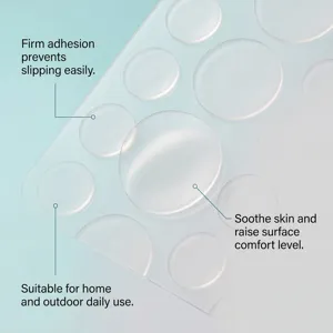 Clear silicone facial and body smoothing care patches for gentle daily use, breathable.
