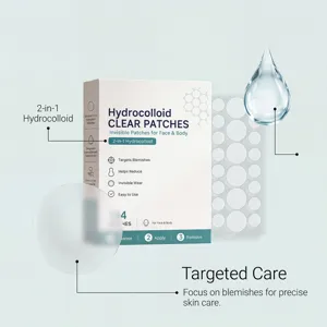Hydrocolloid clear acne healing patches for face and body targeted blemish care 144 count