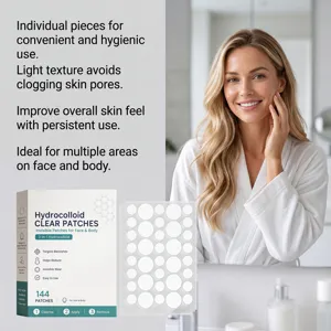 Hydrocolloid clear acne patches for face and body 144 count breathable invisible daily use