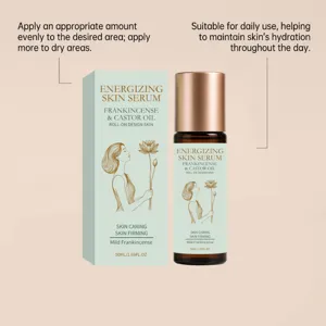 Belebendes Weihrauch und Rizinusöl Körper-Serum Roll-on für tägliche Feuchtigkeit und Straffung.