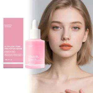 Ultra Light PDRN Pink Peptide Face Serum Deep Moisturizing Hydrating Facial Skin Care Essence For Glowing Complexion