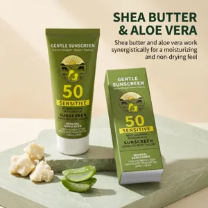 Creme solaire minerale FPS 50 peau sensible suif de boeuf et aloe vera bio 100g