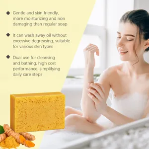 Turmeric kojic acid brightening cleansing soap bar for face body gentle daily bath care