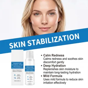 Botanical magnesium facial spray for deep hydration, skin calming and soothing care.