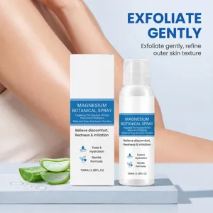 Magnesium moisturizing spray detail view, lightweight formula for gentle skin soothing and hydration.