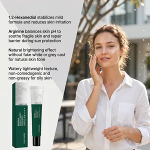 Crème solaire hydratante au moringa SPF50 PA++ formule légère et rafraichissante pour le visage