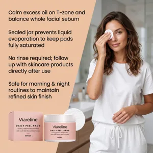 VIARELINE Daily Peel Pads with gentle acid complex for clear, glowing, and balanced skin.