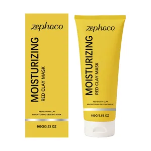Zephoco Vochtinbrengende Rode Klei Gezichtsmasker 100g Diepe Reiniging Zachte Huidverzorging