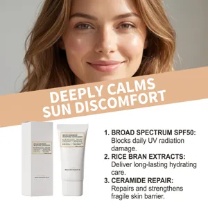 Découvrez la crème solaire hydratante au céramide de riz pour un soin quotidien.