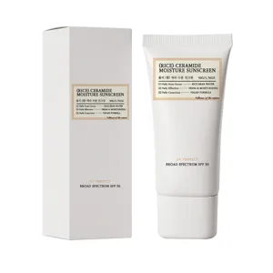 Creme solaire hydratante au ceramide de riz SPF 50 50g legere protection visage vegan