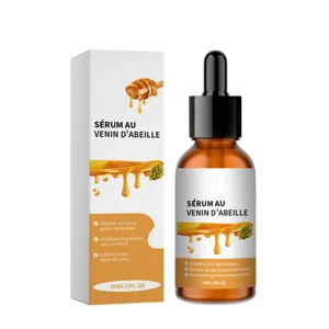 Siero per la pelle al veleno d'ape per levigare e nutrire, flacone con contagocce da 30ml.