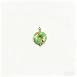 Gruener Emaillierter Donut Anhaenger fuer DIY handgemachten Schmuck und Ketten Zubehoer