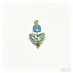 Keramik Tulpen Anhänger DIY Handgemachte Schmuck Bunte Emaillierte Blumen Halskette