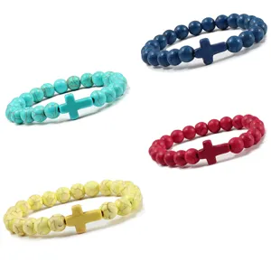 Pulsera Elástica de Cuentas de Cruz de Aleación de Perla Artificial Minimalista Para Unisex Moda Geométrica Diario Viaje Joyería Regalo