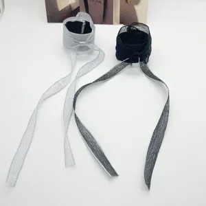 Pince à Cheveux Nœud Doux avec Ruban pour Femmes Filles Style Coréen Polyester Alliage de Zinc Accessoires de Coiffure Cadeau