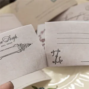 Vintage style textured memo paper with elegant engravings for artistic DIY journal decor