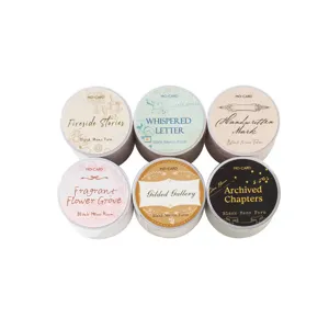 Set of 6 rolls of vintage-style MO-CARD memo tapes for DIY scrapbooking decoration