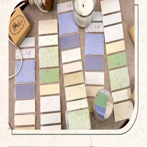 Vintage Washi-Tape-Streifen mit Textur für DIY-Scrapbooking und Dekoration.