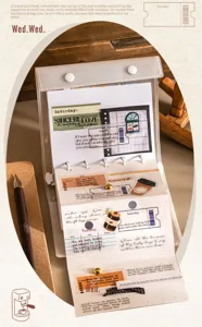 Set adesivi vintage per scrapbooking con etichette decorative e citazioni per il DIY