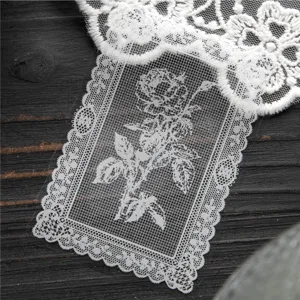 Elegant pixel rose PET lace sticker for DIY scrapbooking and journal decoration art