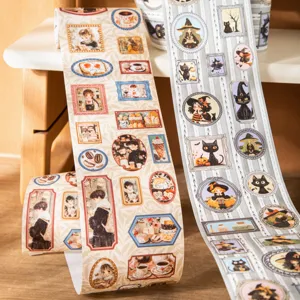 Ruban Washi Vintage pour Scrapbooking Journaling Cadre Photo Rétro Autocollants pour Bricolage Ruban Décoratif