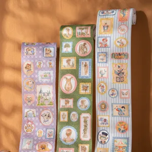 Rouleaux de ruban washi décoratifs vintage pour le scrapbooking et le journalisme