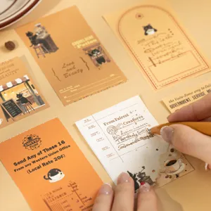 Blocs de notas vintage de café y gatos para decoración de álbumes