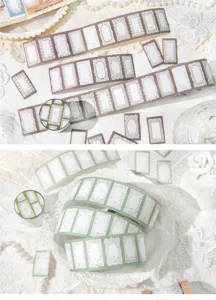 Vintage lace border washi tape rolls for scrapbooking and DIY journaling decoration