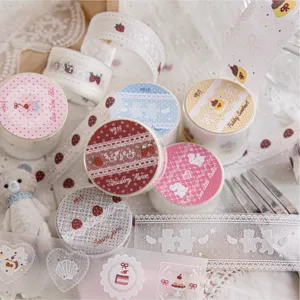 Süße Washi-Tape-Kollektion mit Spitzen-Thema für DIY-Scrapbooking und Bastelarbeiten