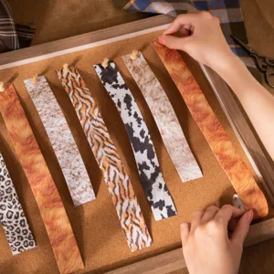 Set de cintas decorativas de texturas animales para manualidades y scrapbooking
