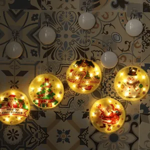 Christmas LED hanging lights holiday window decoration warm white fairy light decor